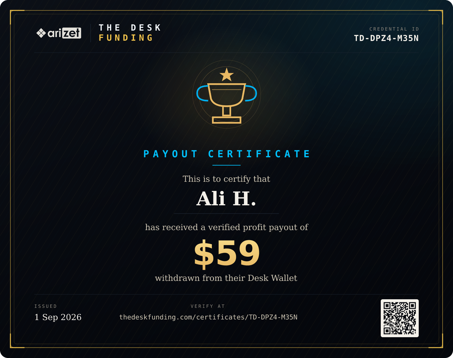Payout certificate TD-DPZ4-M35N